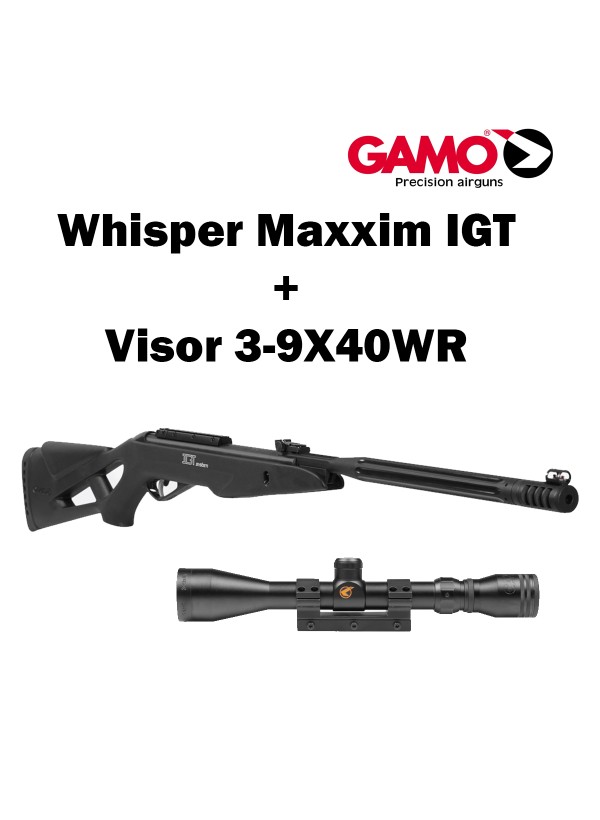 CARABINA GAMO WHISPER MAXXIM IGT INCLUYE VISOR 3-9X40WR